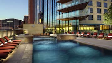 Outdoor pool, open 6:00 AM to 10:00 PM, sun loungers