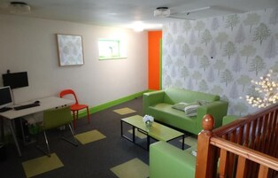 32-inch flat-screen TV with digital channels, TV