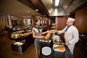 Daily buffet breakfast (EUR 24 per person)