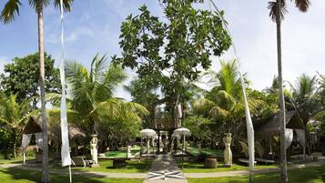 Outdoor banquet area