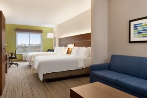 Suite, 2 Queen Beds (Living Area) | Premium bedding, desk, blackout curtains, iron/ironing board - Holiday Inn Express Hotel and Suites of Opelika/Auburn by IHG (Opelika)