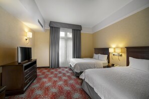 Suite | Hypo-allergenic bedding, desk, blackout drapes, iron/ironing board