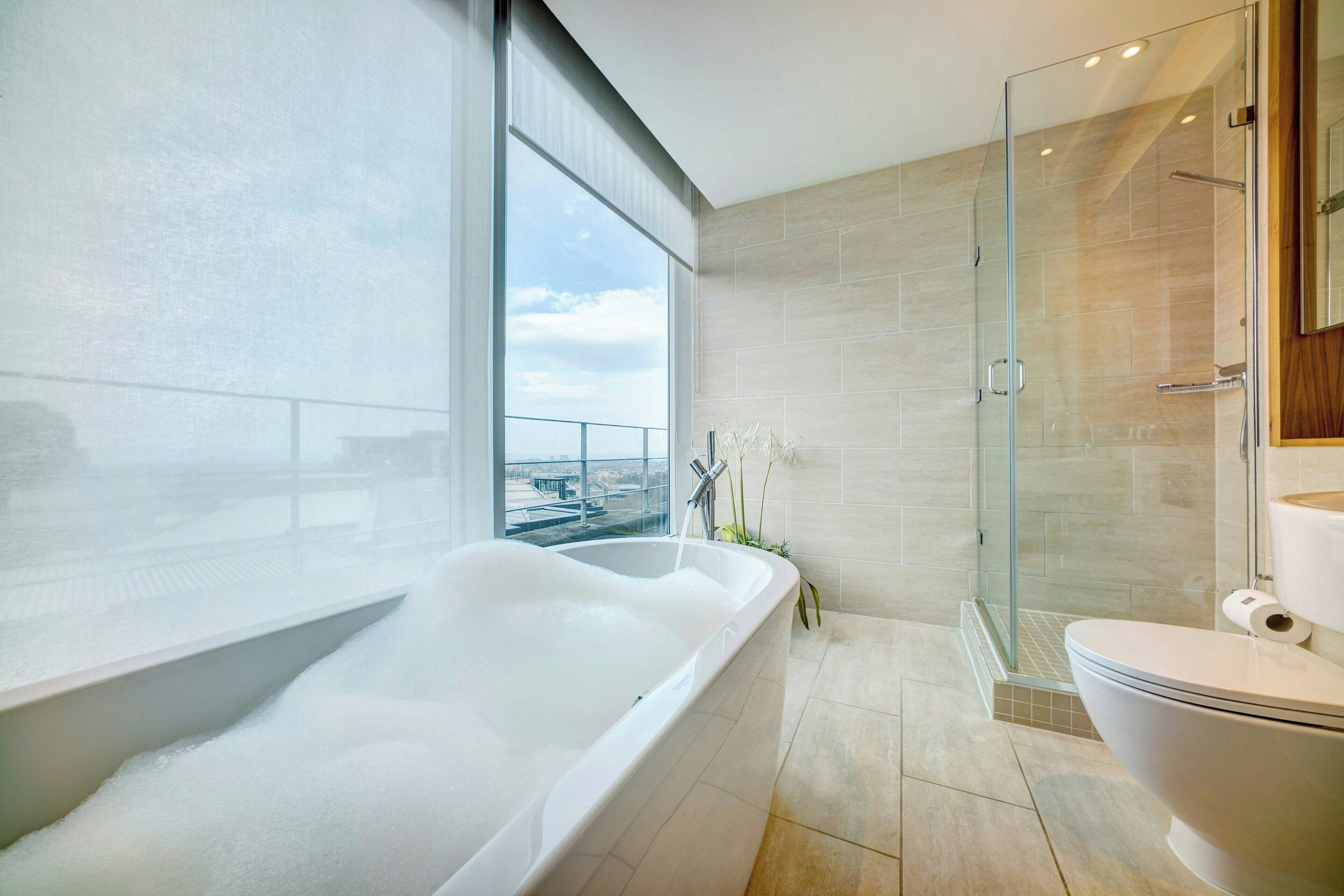Designer toiletries, towels