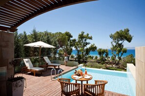 Amus Executive Suite with Private Pool Sea View | In-room safe, desk, blackout drapes, free WiFi - Amus Hotel & Spa (Rhodes)