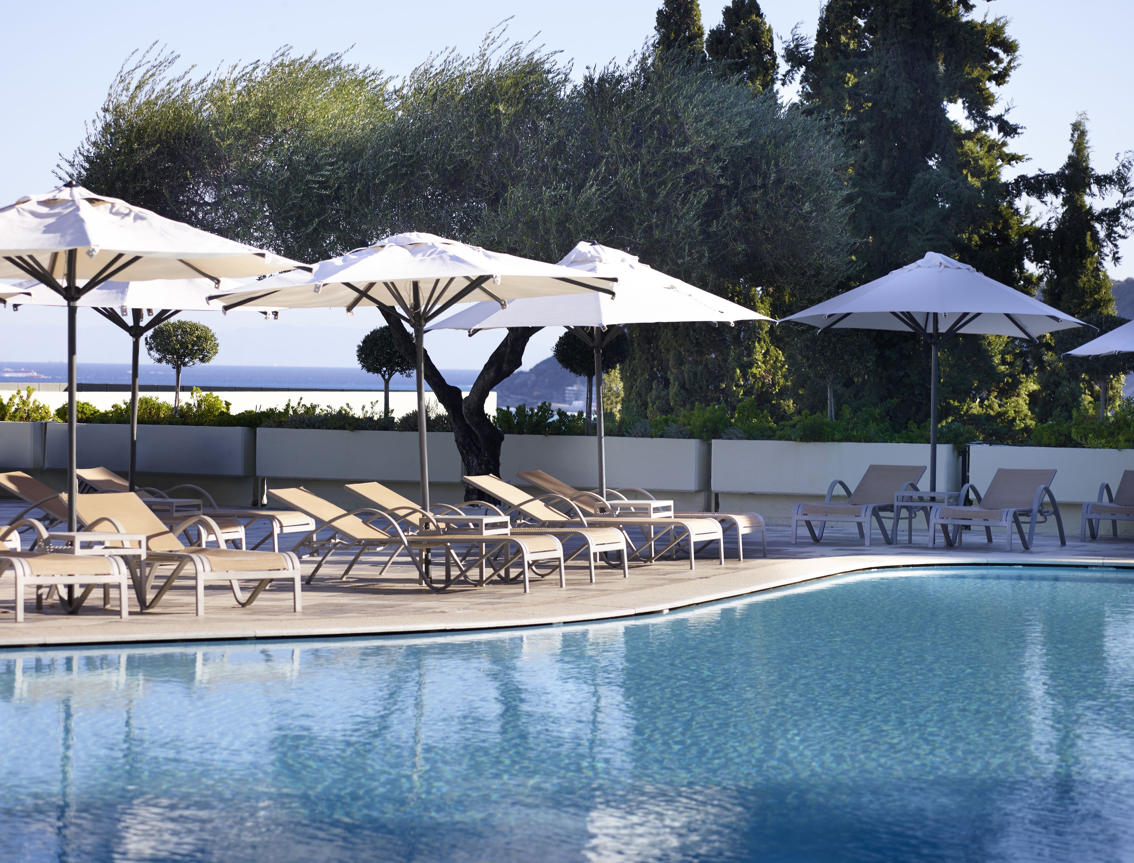 indoor pool, 3 outdoor pools, pool umbrellas, pool loungers