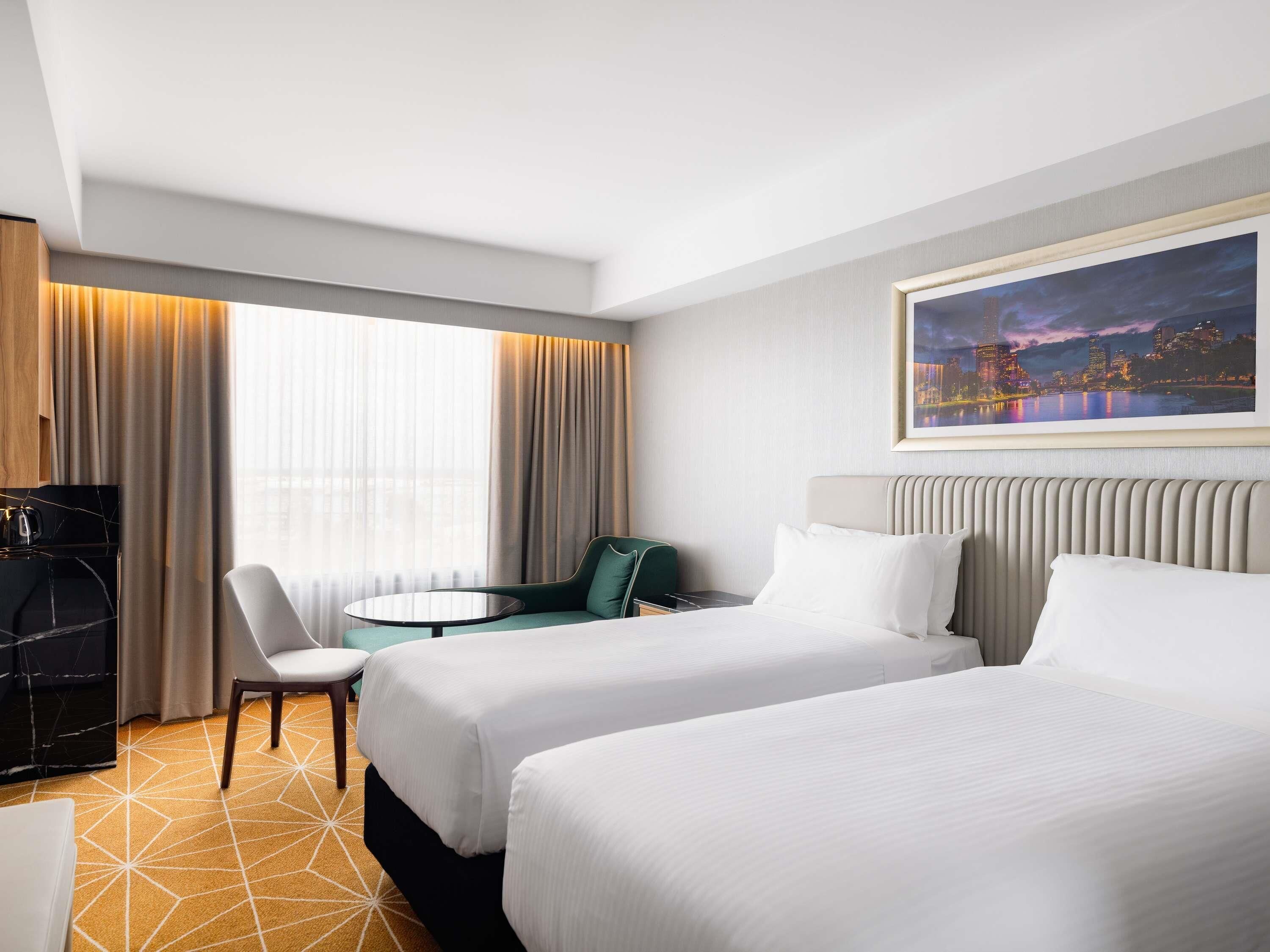 Premium Studio, 2 Twin Beds | Minibar, in-room safe, desk, blackout drapes