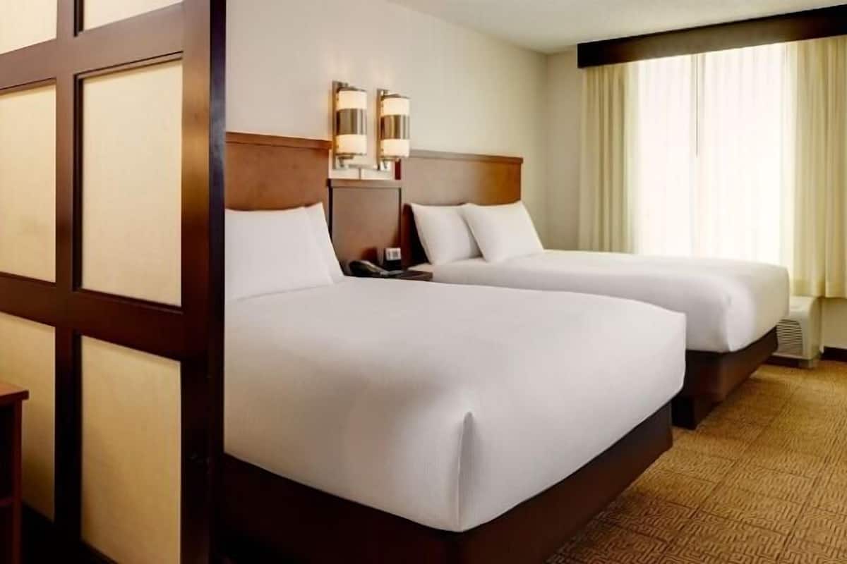 hypo-allergenic bedding, down duvets, pillow-top beds, desk