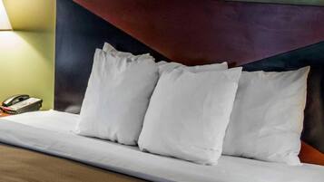 Standard Room, 1 King Bed | Pillowtop beds, desk, iron/ironing board, free cribs/infant beds