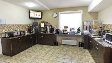 Free daily buffet breakfast