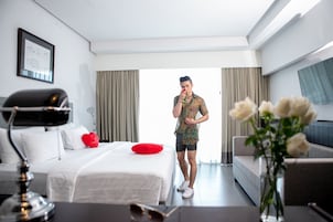 Minibar (con algunos artículos gratuitos), caja fuerte, escritorio