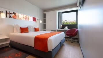 In-room safe, desk, blackout curtains, soundproofing