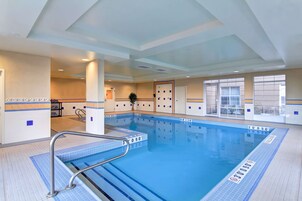Indoor pool, open 7:00 AM to 11:00 PM, sun loungers