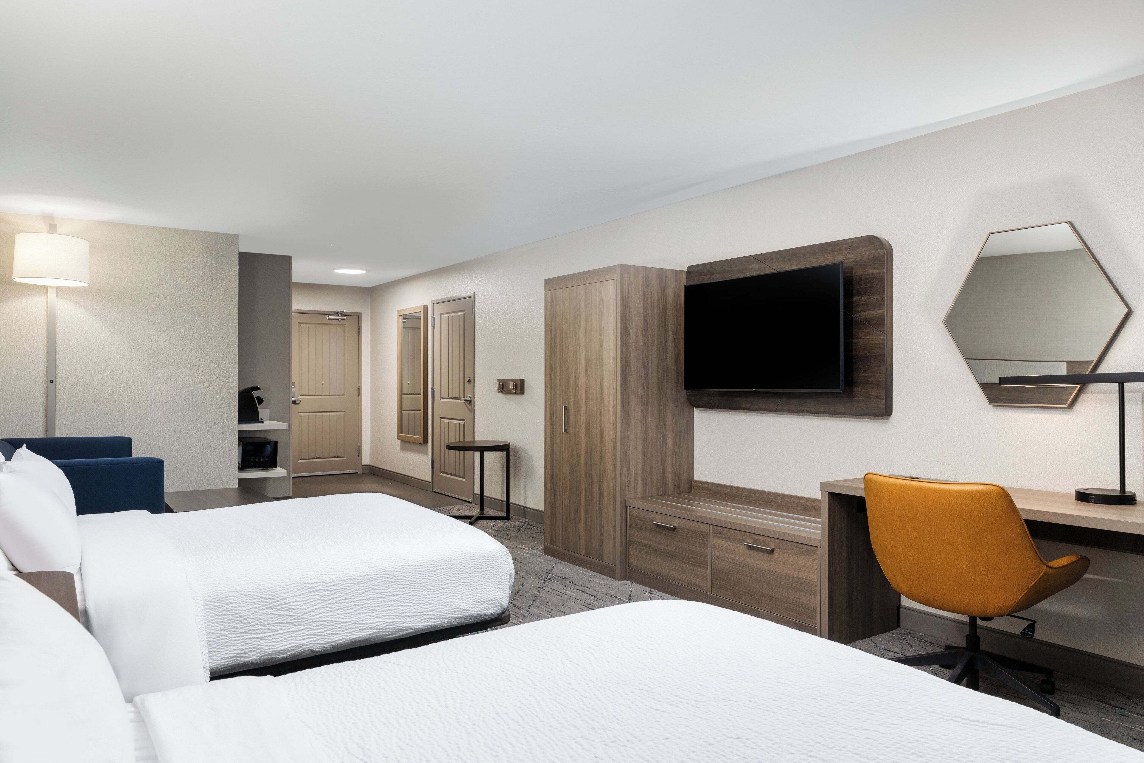 in-room safe, desk, blackout curtains, iron/ironing board