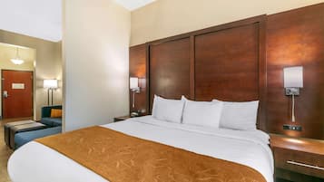 Suite, 1 King Bed with Sofa bed, Accessible, Non Smoking | Pillowtop beds, desk, laptop workspace, blackout drapes
