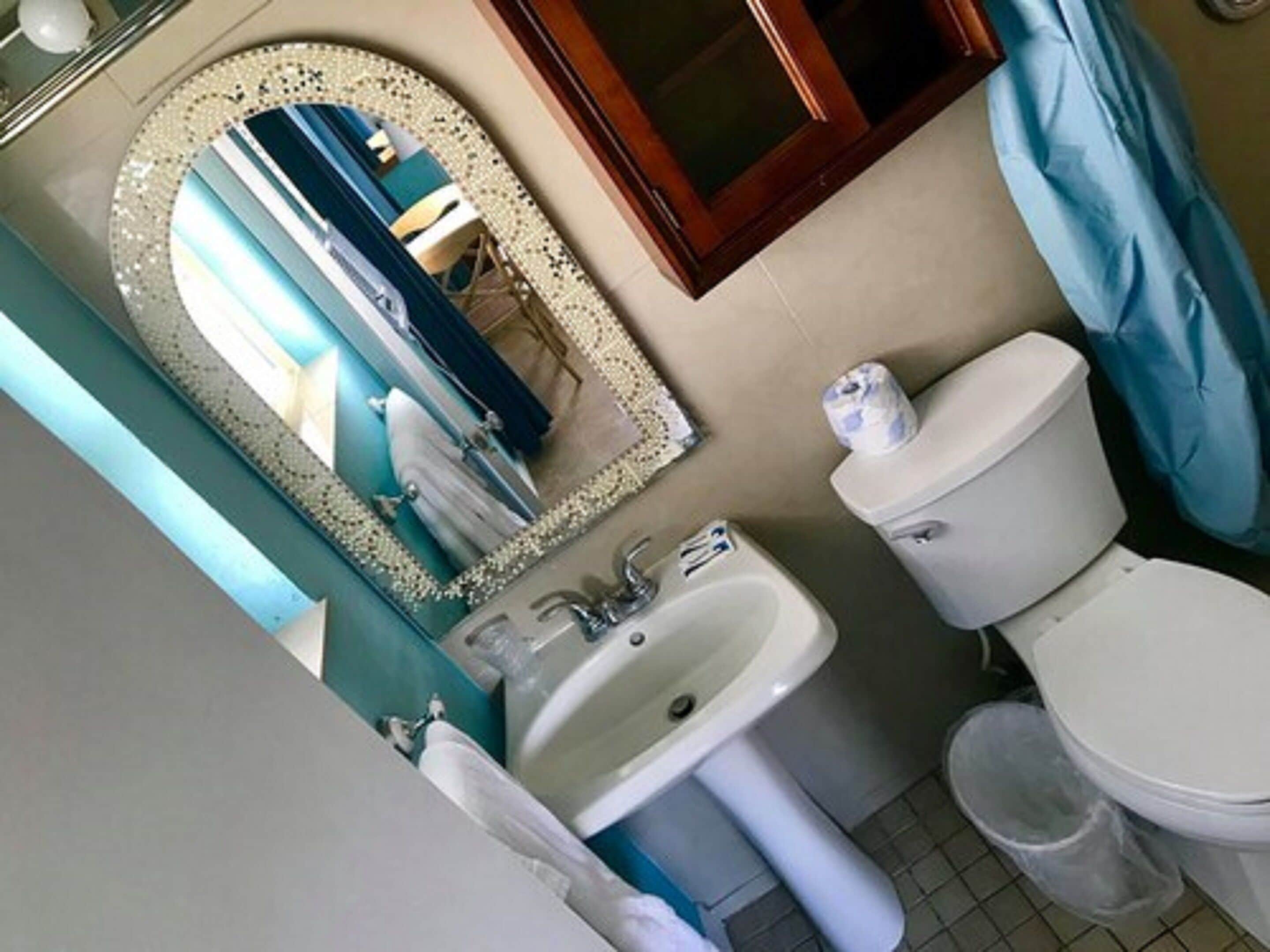 standard room, 1 queen bed, garden view | bathroom | combined shower/bathtub, rainfall showerhead, free toiletries