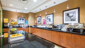 Free daily buffet breakfast