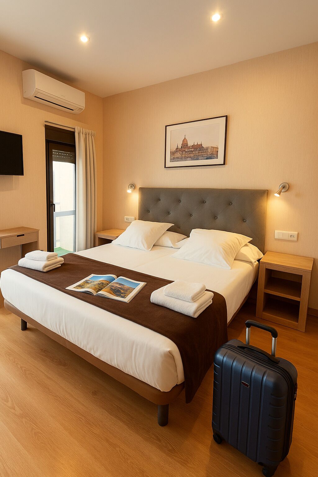 Habitación doble, terraza | Minibar, caja fuerte, escritorio y wifi gratis