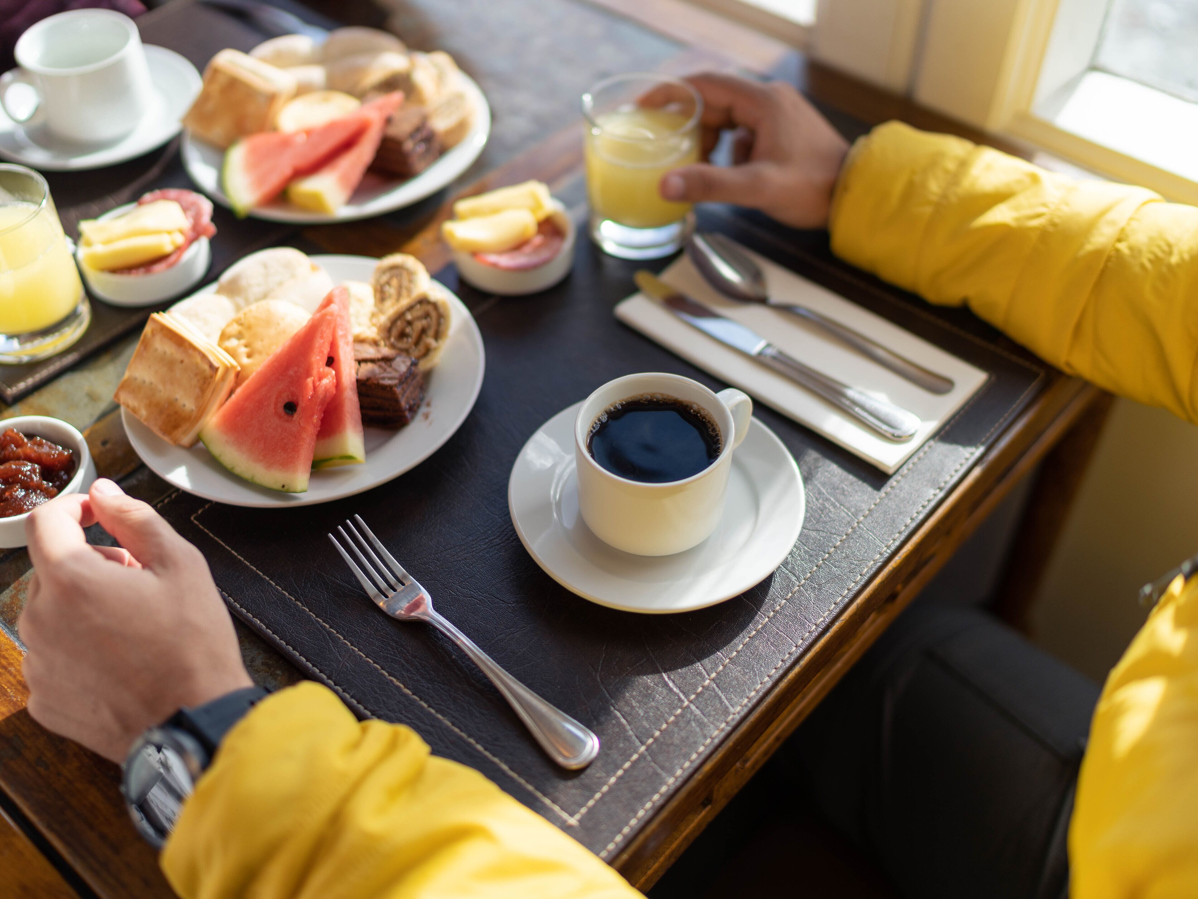 뷔페 아침 식사