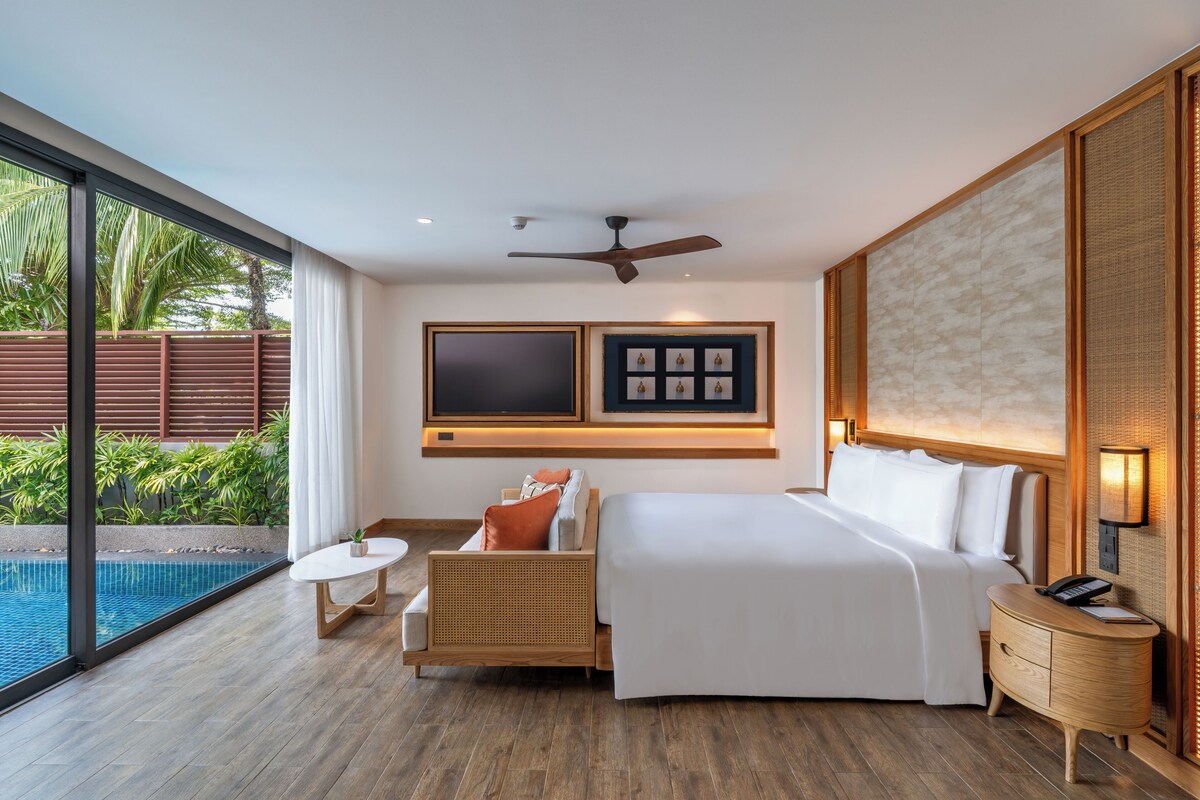 Luxe beddengoed, donsdekens, pillowtop-bedden, een minibar