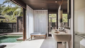 Two Bedroom Family Pool Villa | 1 bedroom, premium bedding, down duvets, pillow-top beds