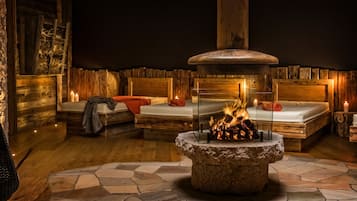 Behandlungsräume für Paare, Sauna, Whirlpool, Dampfbad