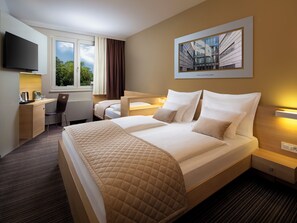 Egyptian cotton sheets, premium bedding, pillow-top beds, in-room safe