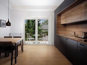 Appartement, 1 slaapkamer | Lakens van Egyptisch katoen, luxe beddengoed, pillowtop-bedden