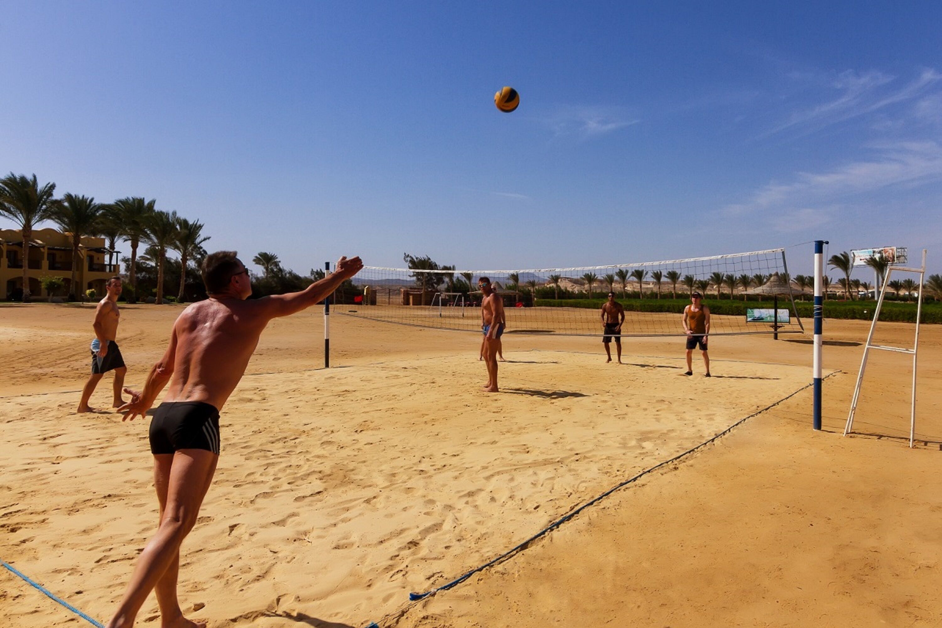 private beach, beach volleyball, beach bar