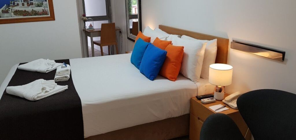 Individually decorated, individually furnished, desk, laptop workspace