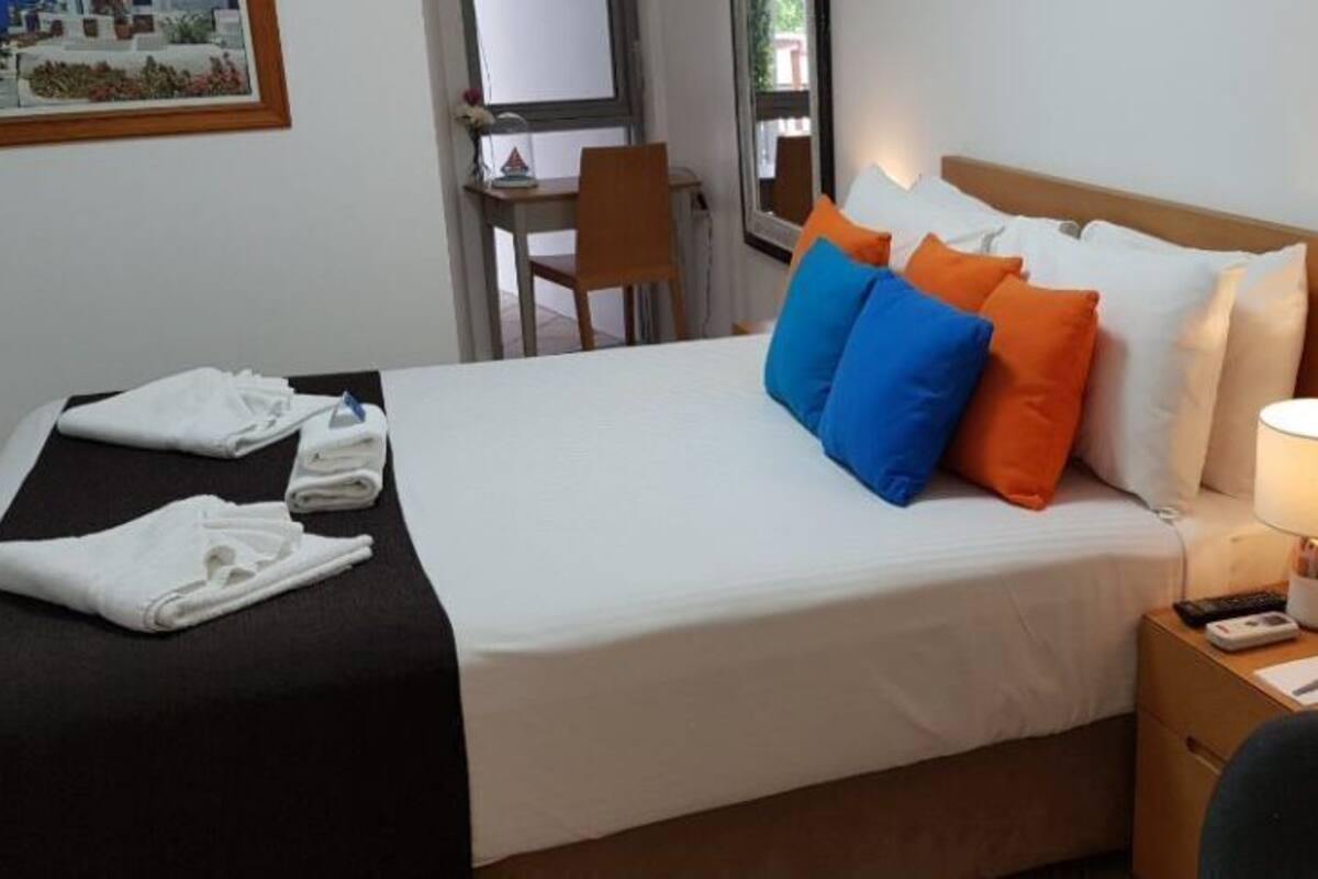 Individually decorated, individually furnished, desk, laptop workspace