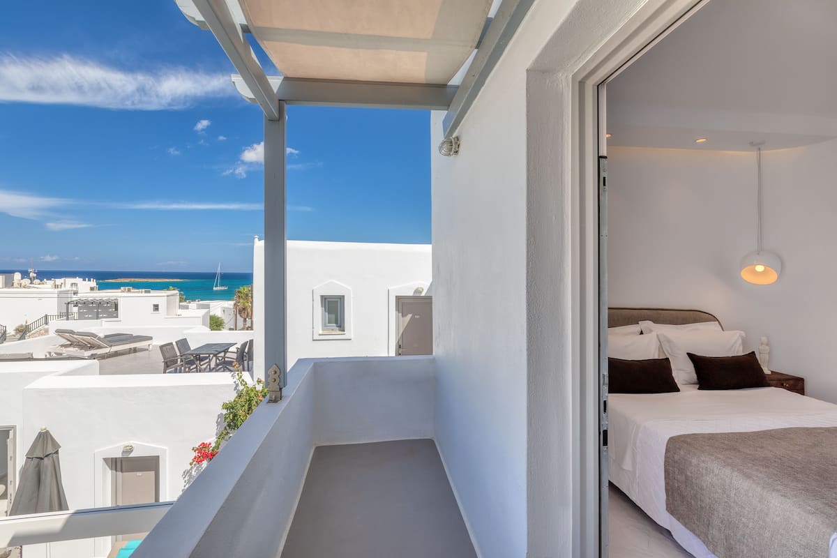 Sea View Superior Suite, Jetted Tub | Vista balcone