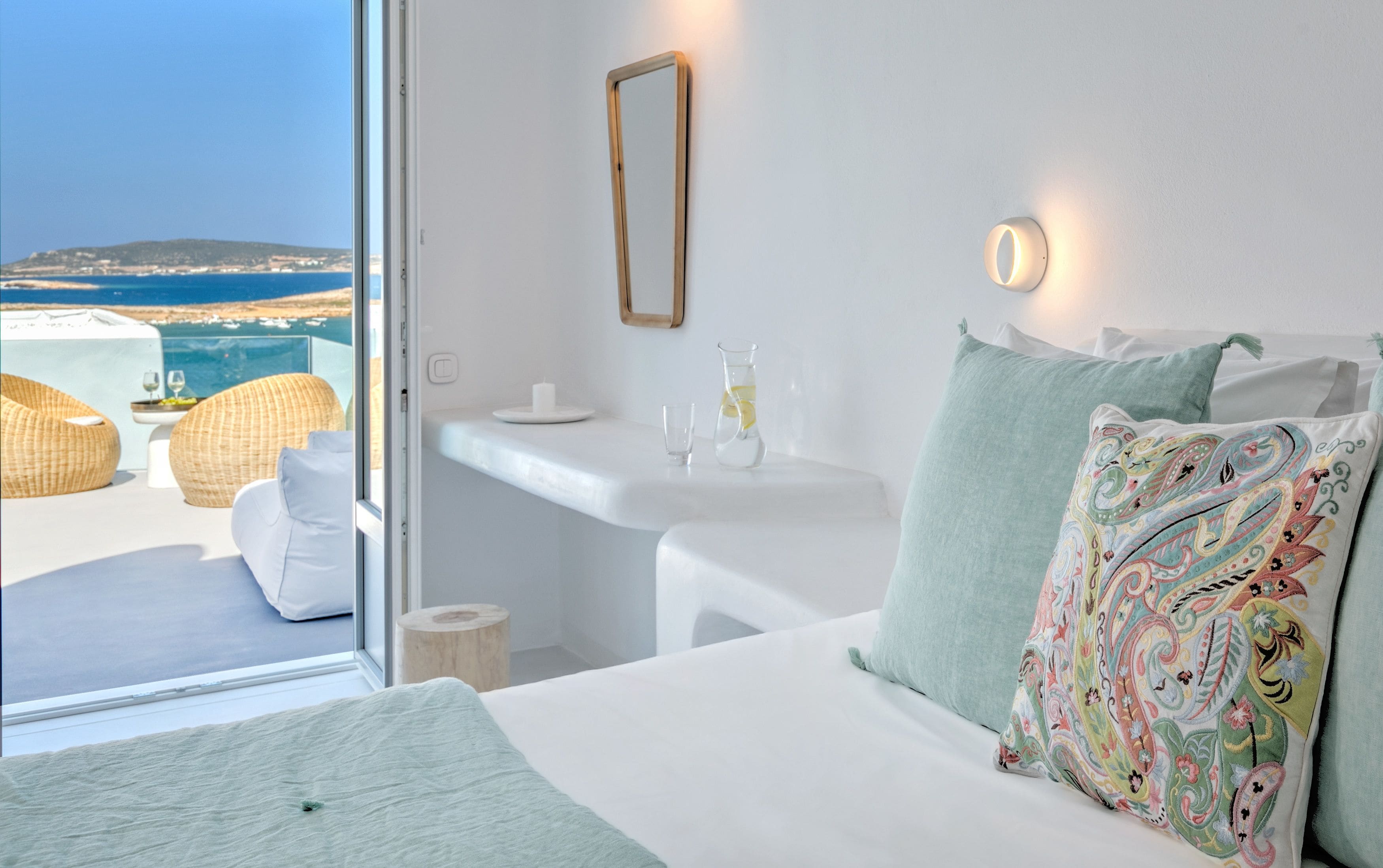 Sea View Diamond Suite, Heated Private Plunge Pool | Egyptian cotton sheets, premium bedding, Tempur-Pedic beds, minibar