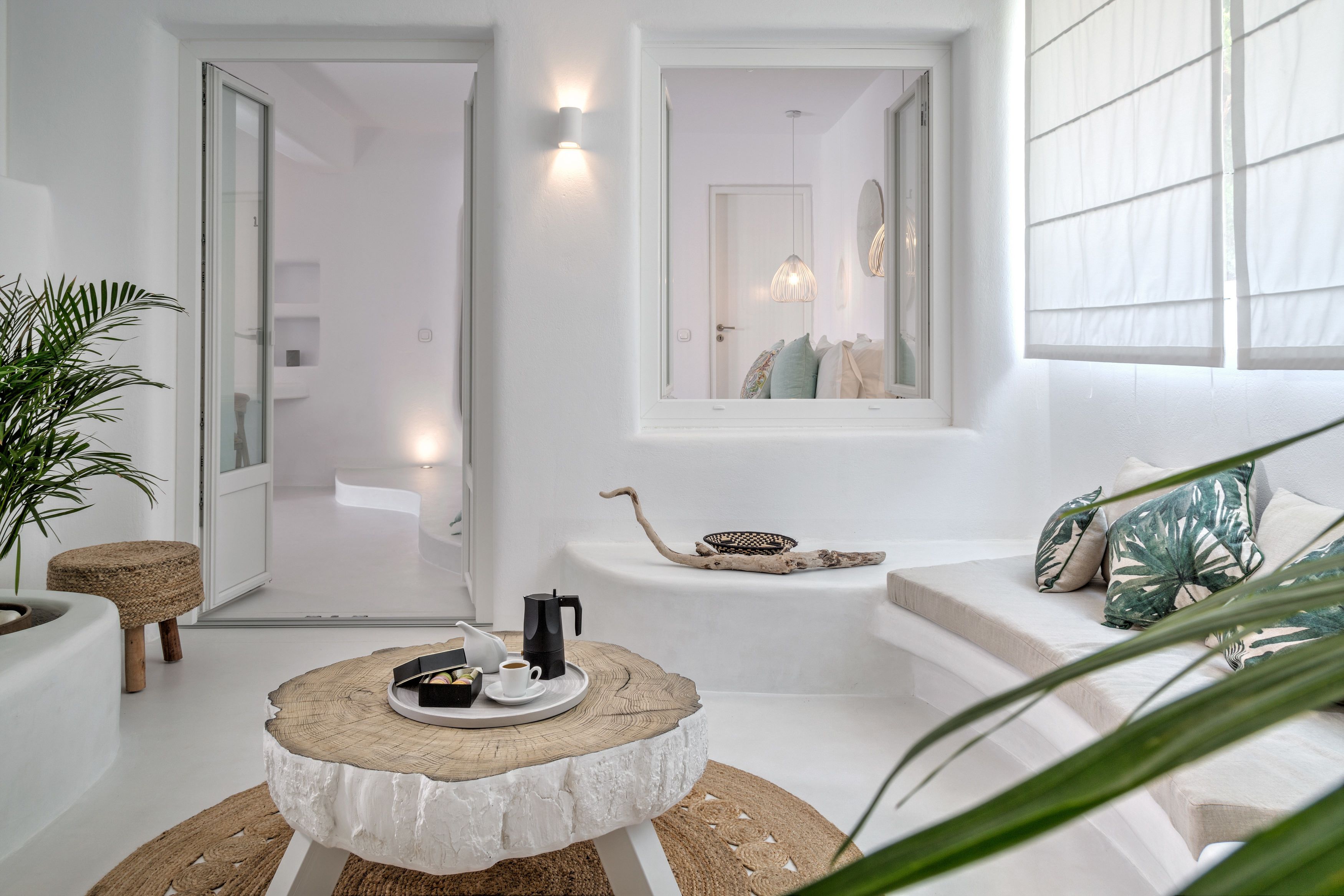 Sea View Diamond Suite, Heated Private Plunge Pool | Sala de estar | Impresora 