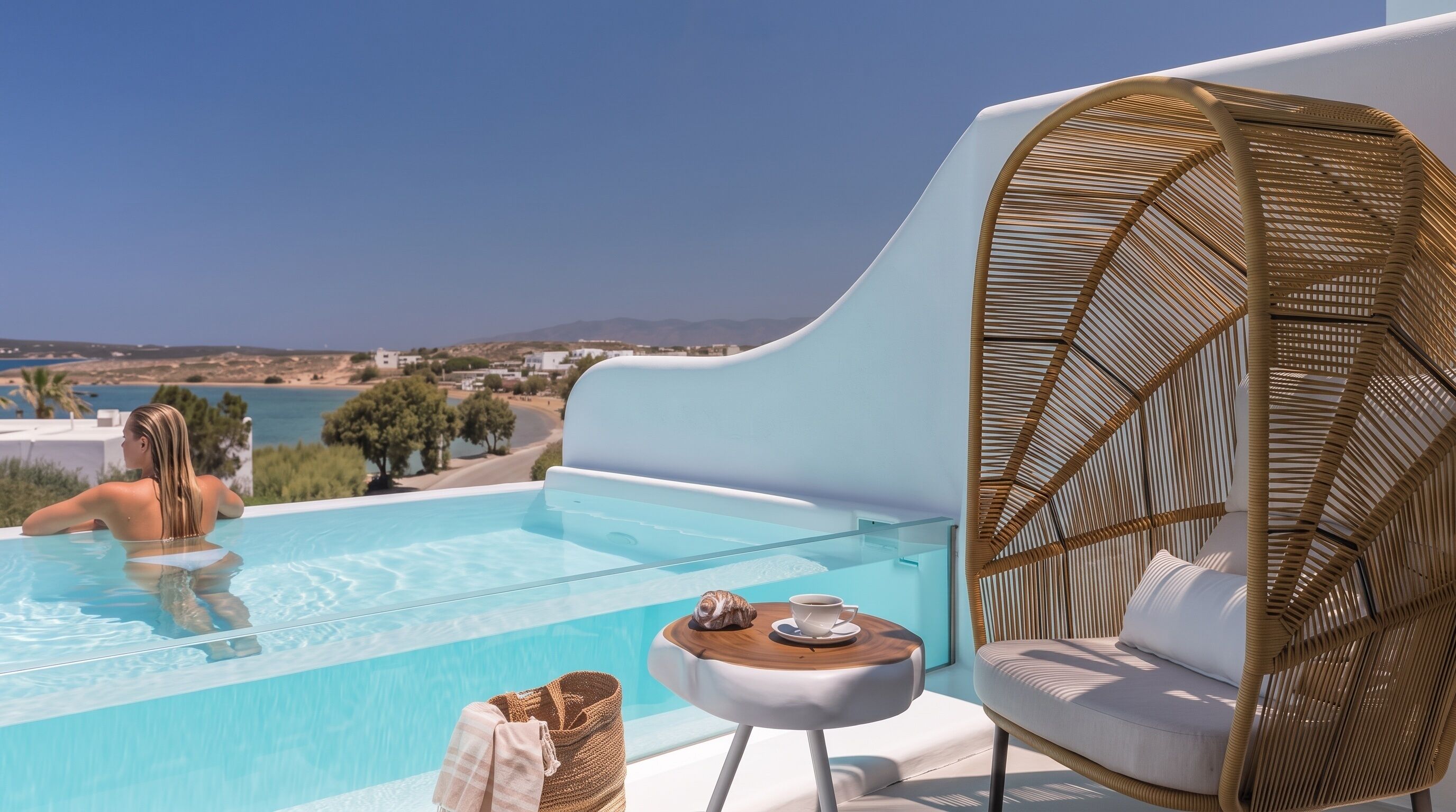 Ocean View Junior Suite Heated Private Infinity Pool with Glass Wall | Private pool
