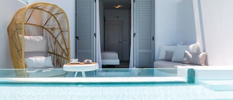 Sea View Junior Suite, Heated Private Infinity Pool with Glass Wall | Alberca privada