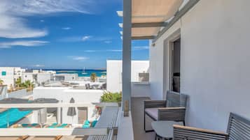 Sea View Superior Suite, Jetted Tub | Vista balcone