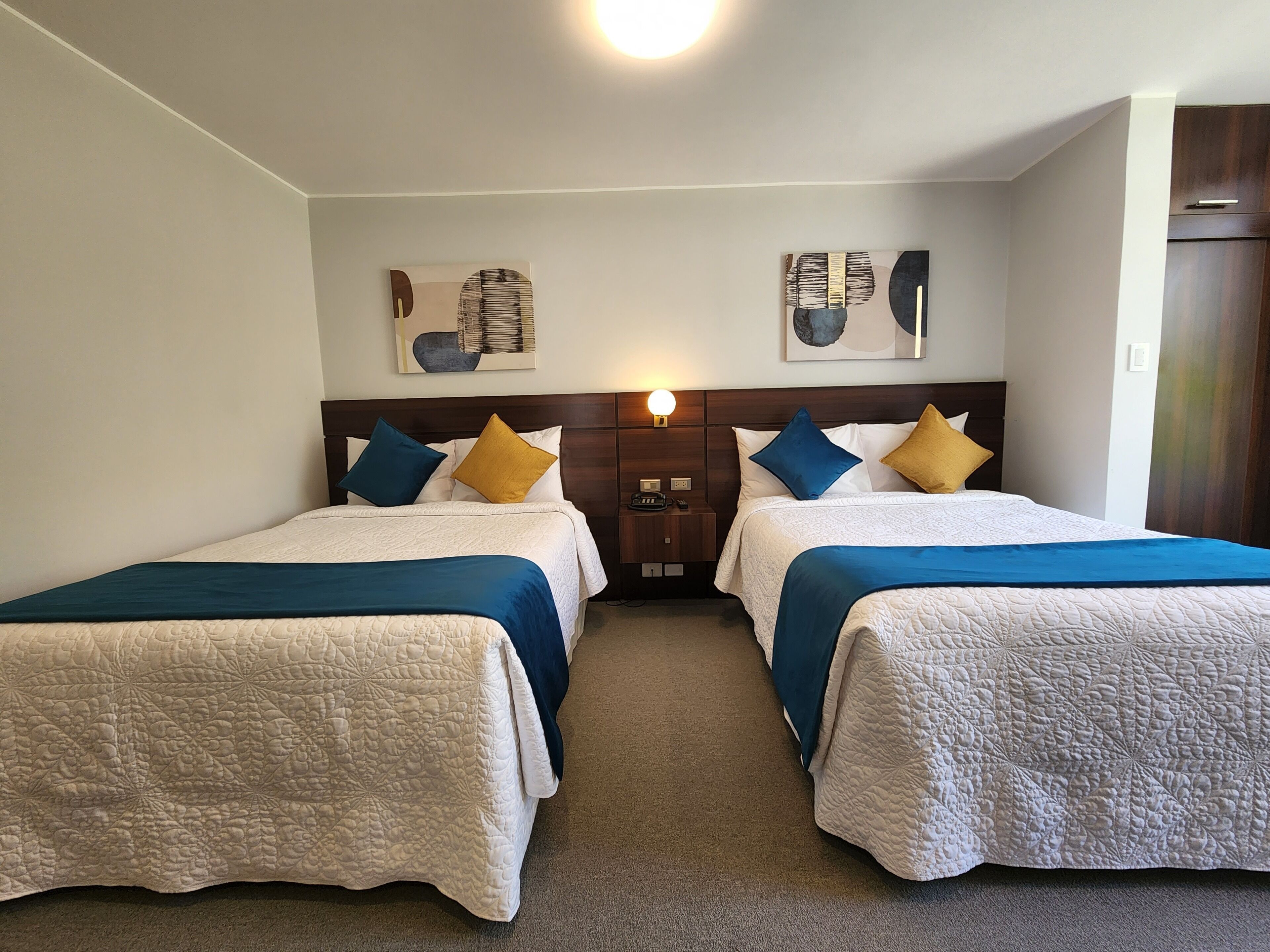 Hypo-allergenic bedding, minibar, laptop workspace, iron/ironing board