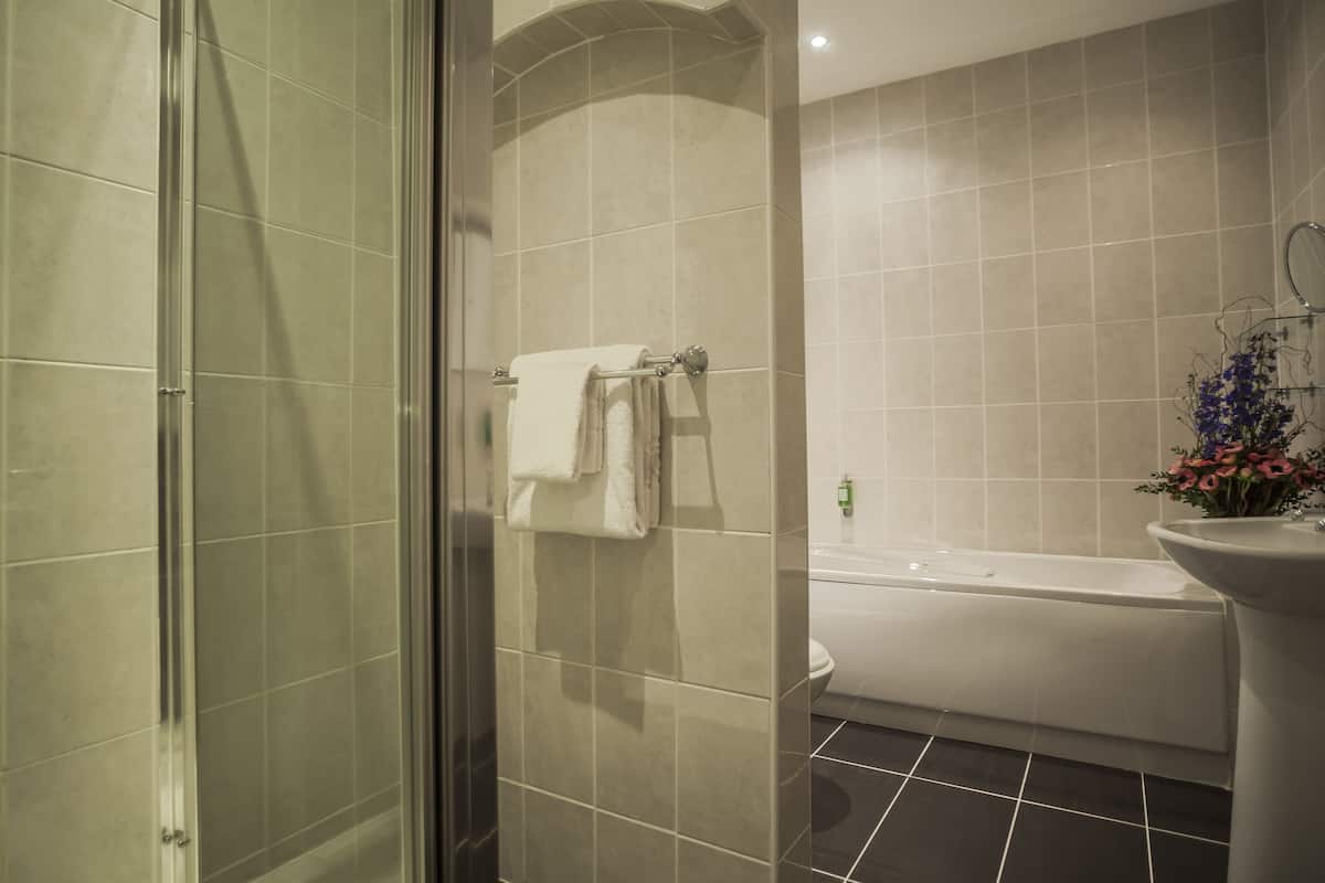 suite | bathroom | free toiletries, hair dryer, towels, toilet paper