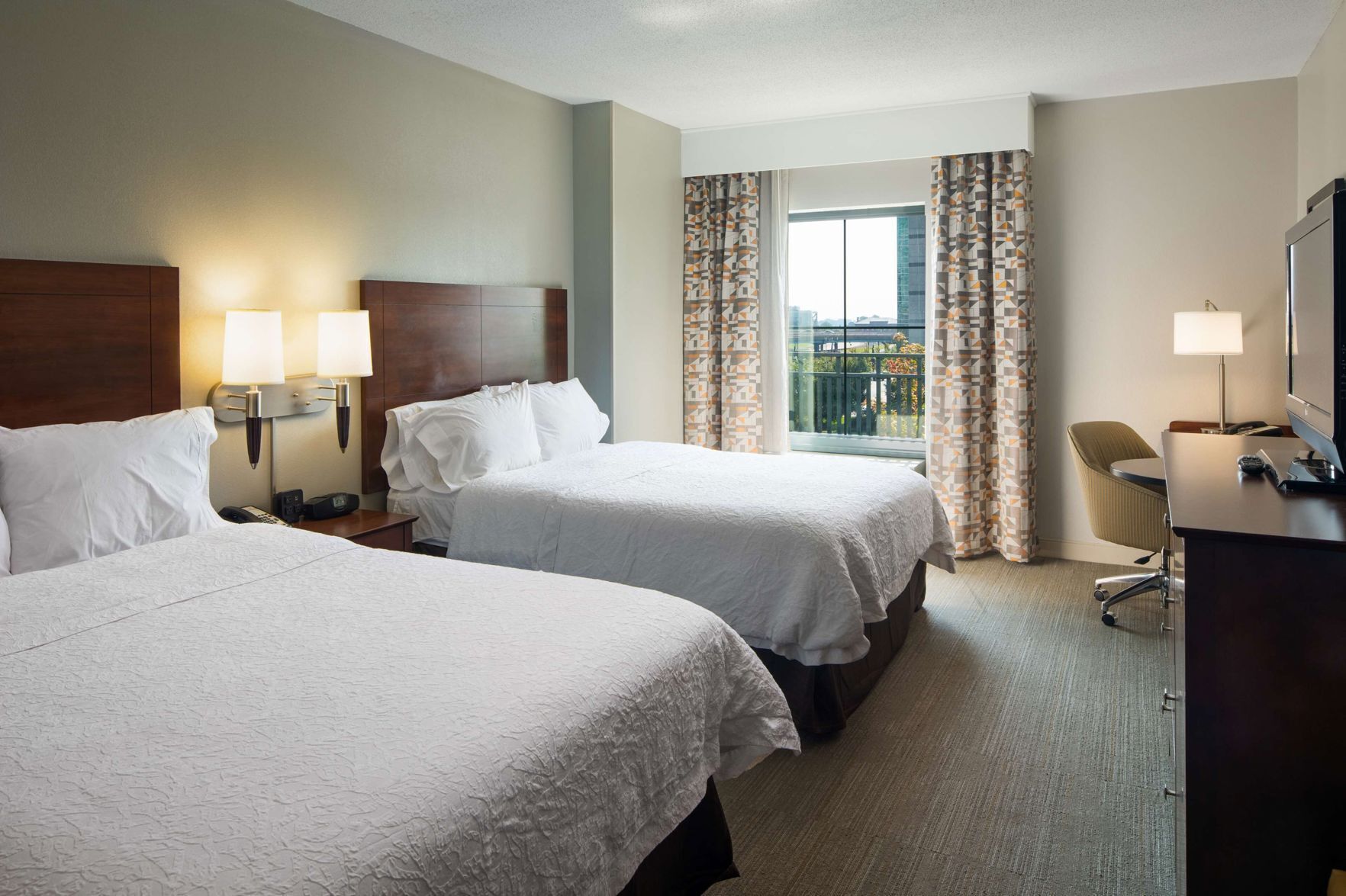 In-room safe, desk, laptop workspace, blackout drapes