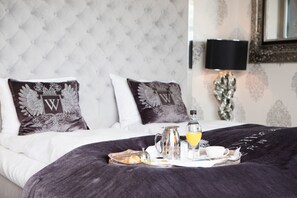 Lakens van Egyptisch katoen, luxe beddengoed, pillowtop-bedden