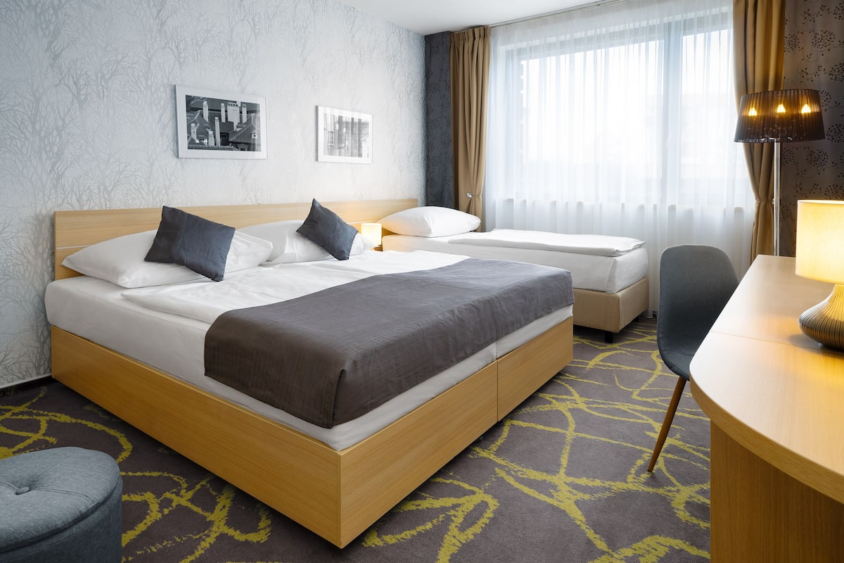 Doppelzimmer (with Extra Bed) | Allergikerbettwaren, Minibar, Zimmersafe, Schreibtisch