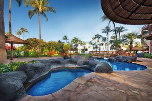 3 outdoor pools, cabanas (surcharge), sun loungers