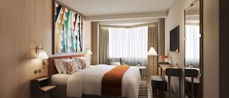 Premium bedding, pillowtop beds, in-room safe, blackout drapes