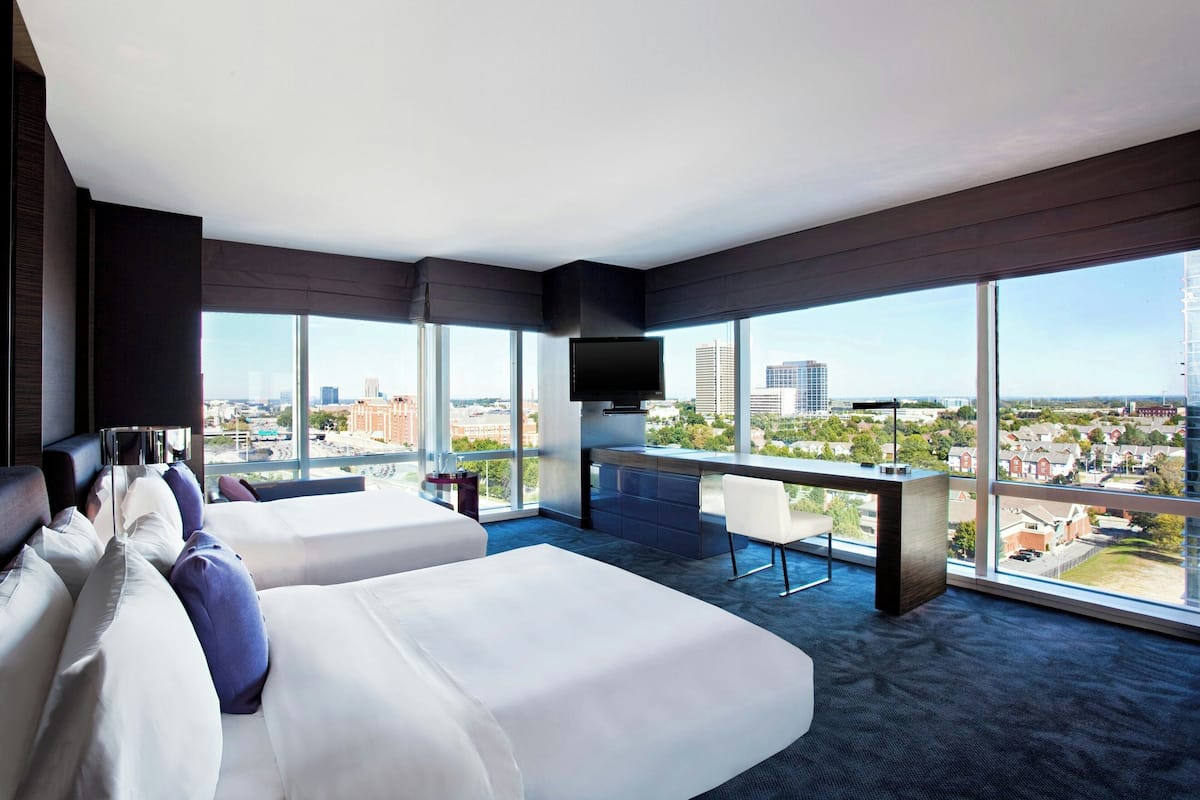 Room, 2 Queen Beds, Corner | Premium bedding, down duvets, minibar, in-room safe