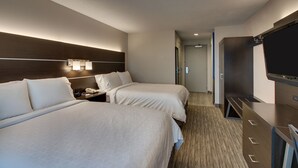 A hotel room with two beds, a TV, a desk, and a carpeted floor. - Holiday Inn Express Lexington North-Georgetown by IHG (Georgetown)