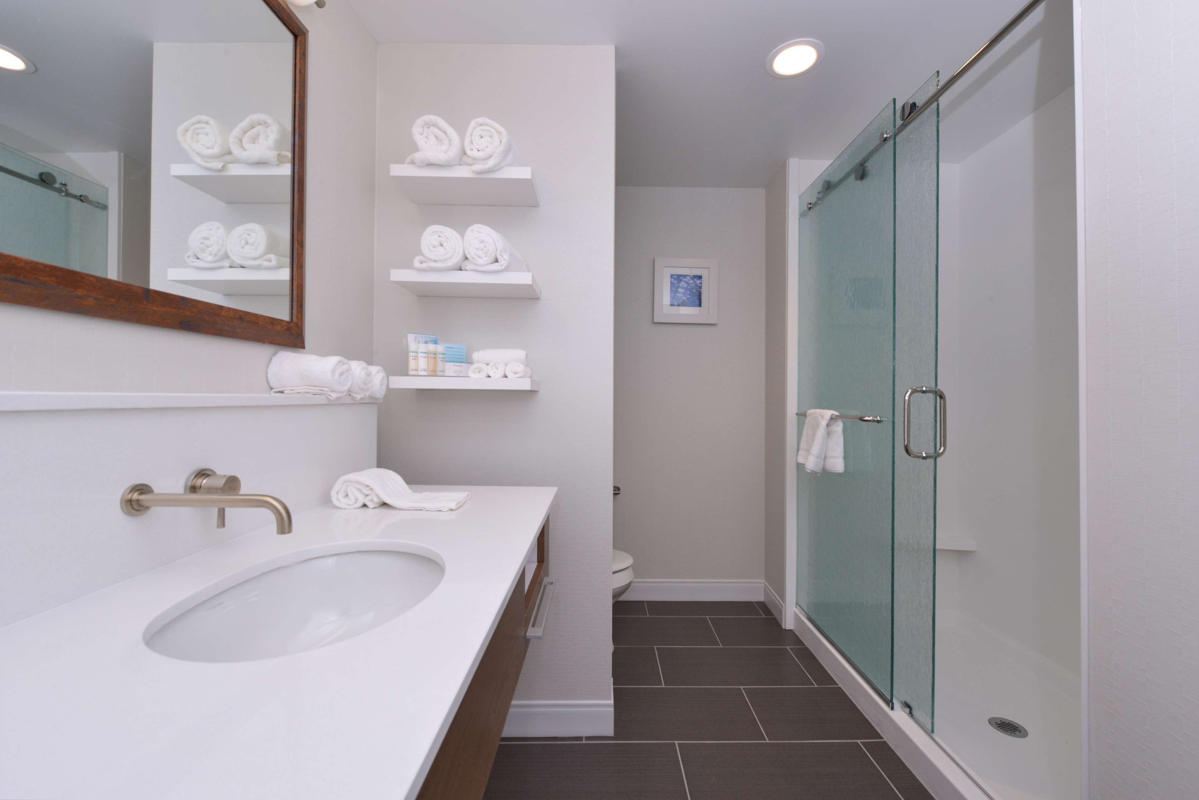 free toiletries, hair dryer, towels