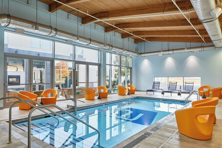 Indoor pool, open 7:00 AM to 10:00 PM, sun loungers