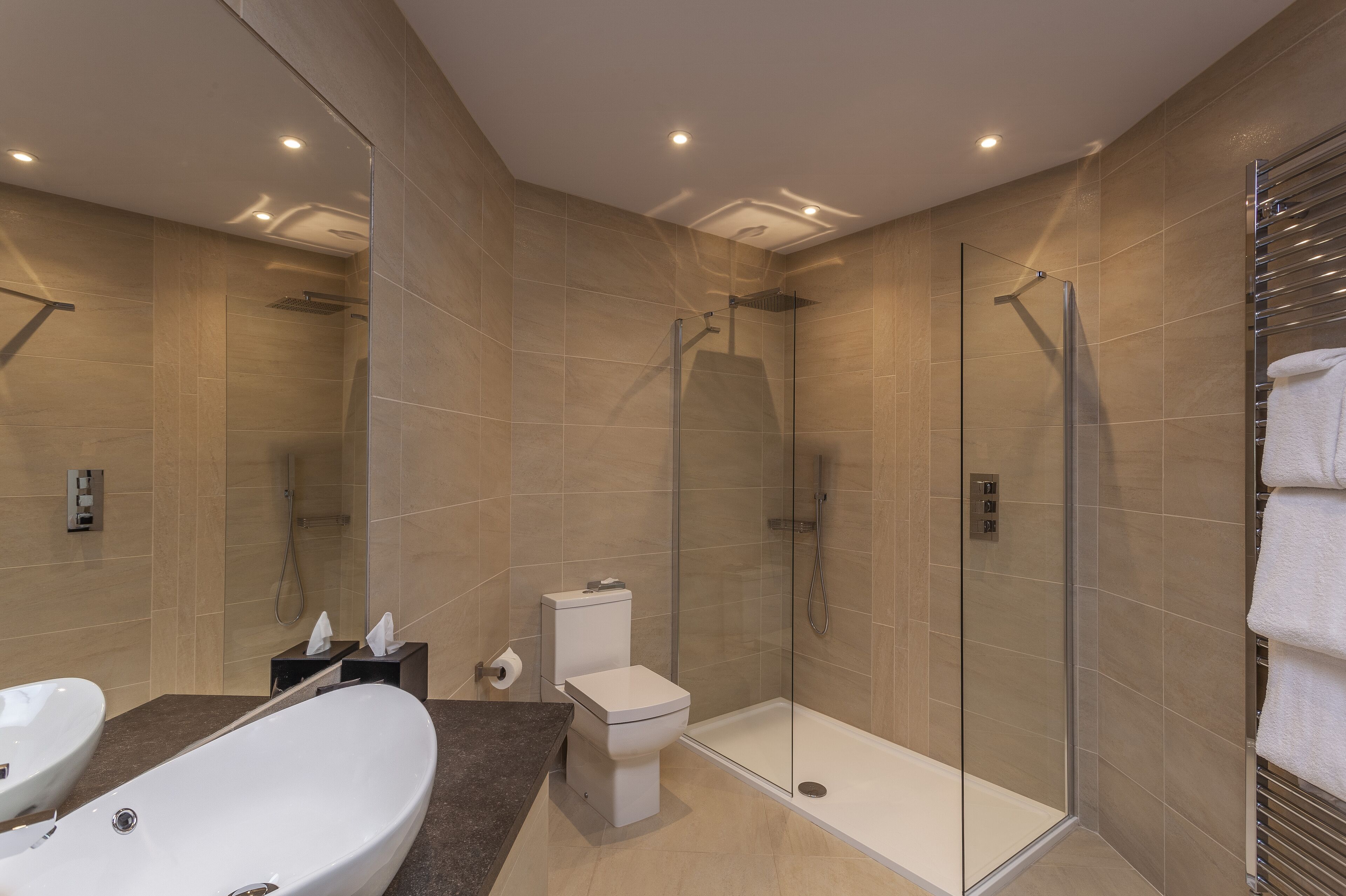 premier room, sea view | bathroom | designer toiletries, hair dryer, dressing gowns, slippers