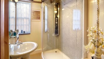 Free toiletries, hair dryer, towels