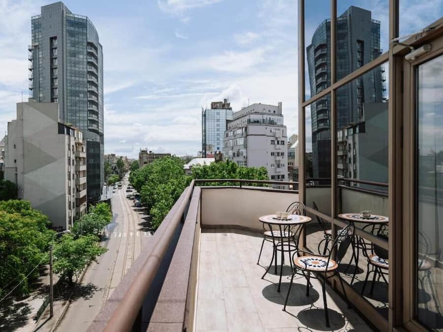 Quarto casal superior, sacada | Vista para a cidade